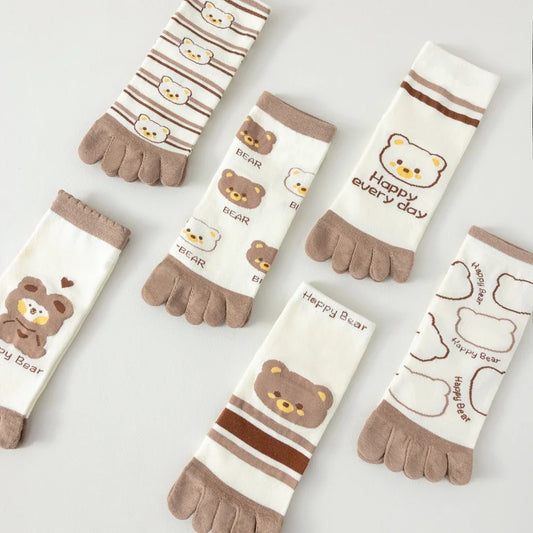 Calcetines de Dedos Medios: Bear T35-39 (5 Pares)