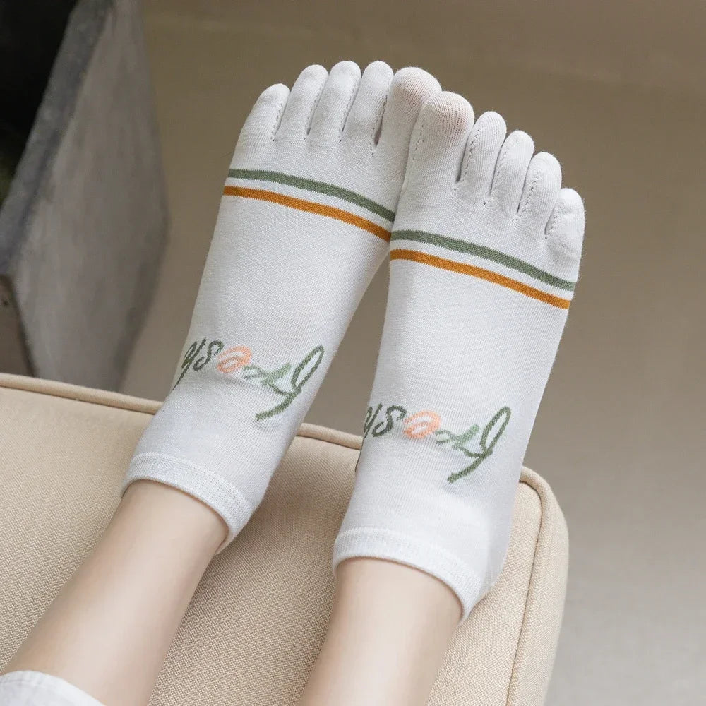 Calcetines de Dedos Cortos: Flower Talla 35-39 (6 Pares)