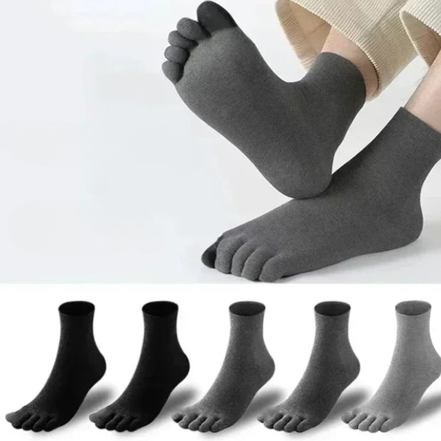 Toe Socks: Medium Height, S38-45 (5 Pairs)